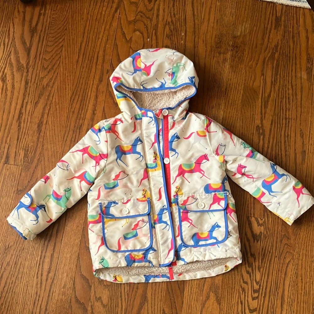 Mini Boden sherpa lined jacket, size 4-5Y